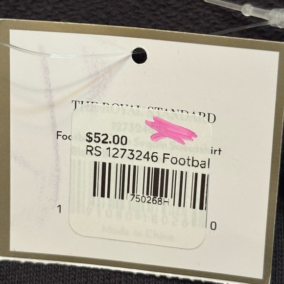 The Royal Standard Football Queen Sequin Sweatshirt size XS NWT - Picture 4 of 14